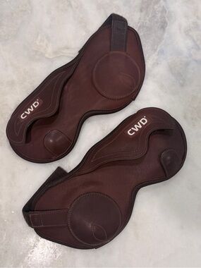 CWD Leather Fetlock Boots Size 3 (Full) NWOT Brown Neoprene Lined